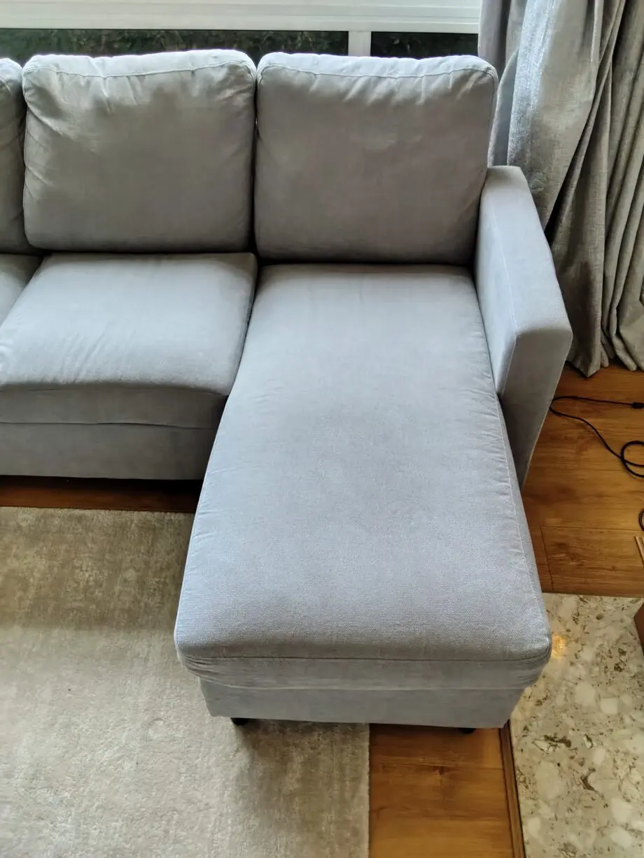 Modern Grey Sectional Sofa with Chaise Lounge - Excellent Condition