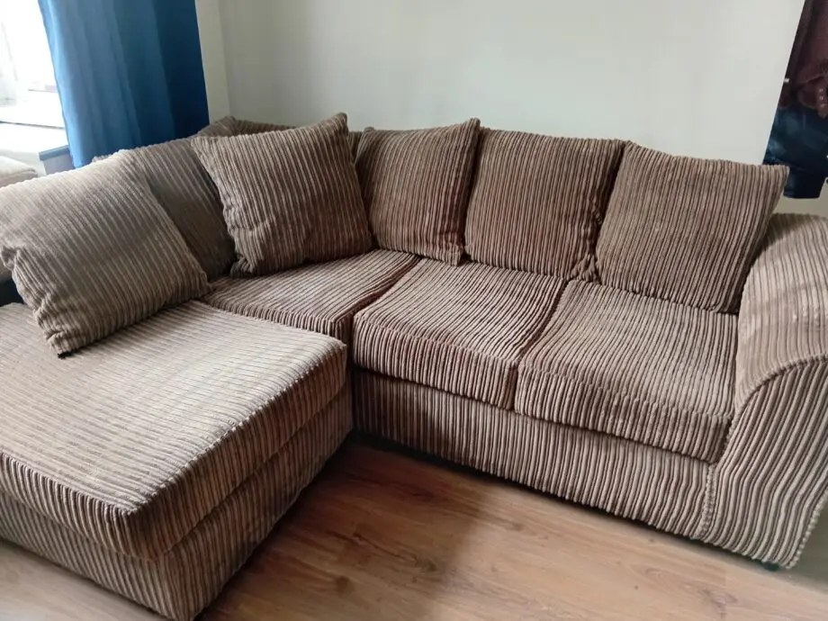 Beige Chicago Jumbo Cord Corner Sofa