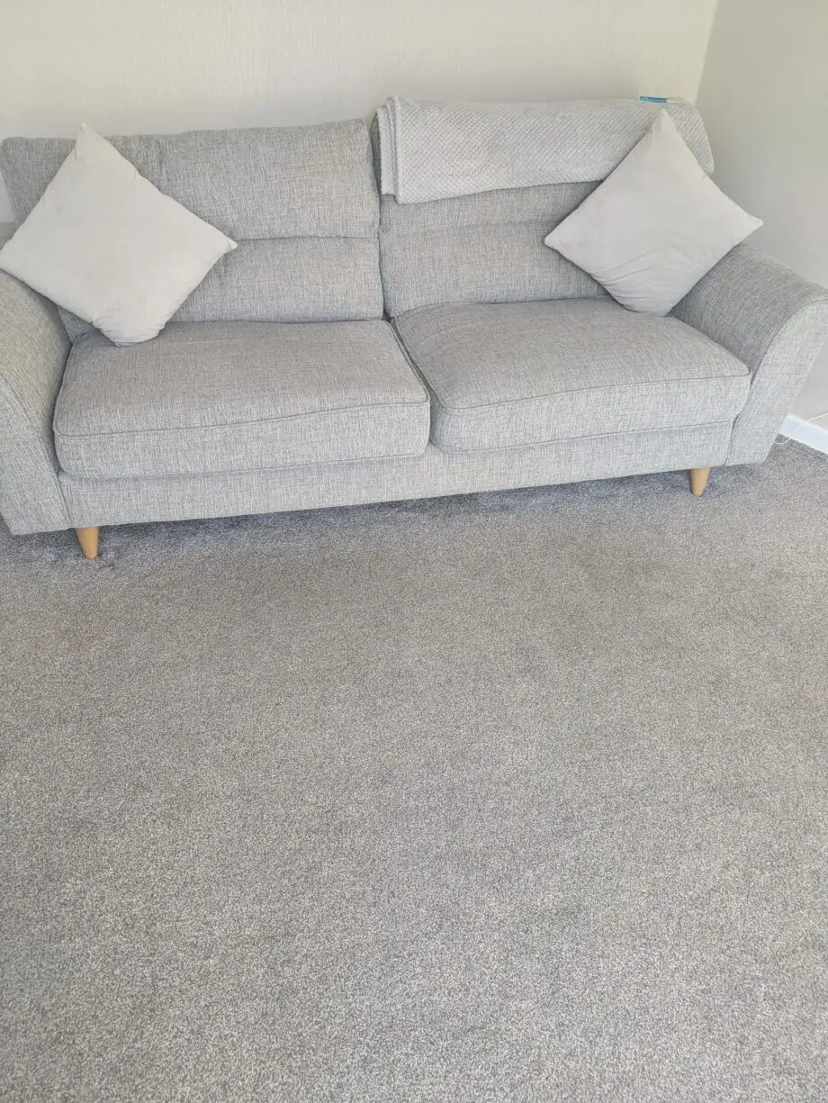2x 4 seater sofa in grey cloth