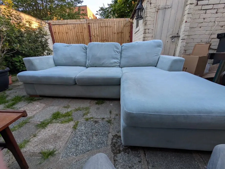 Four Seater Corner Sofa - Light Blue