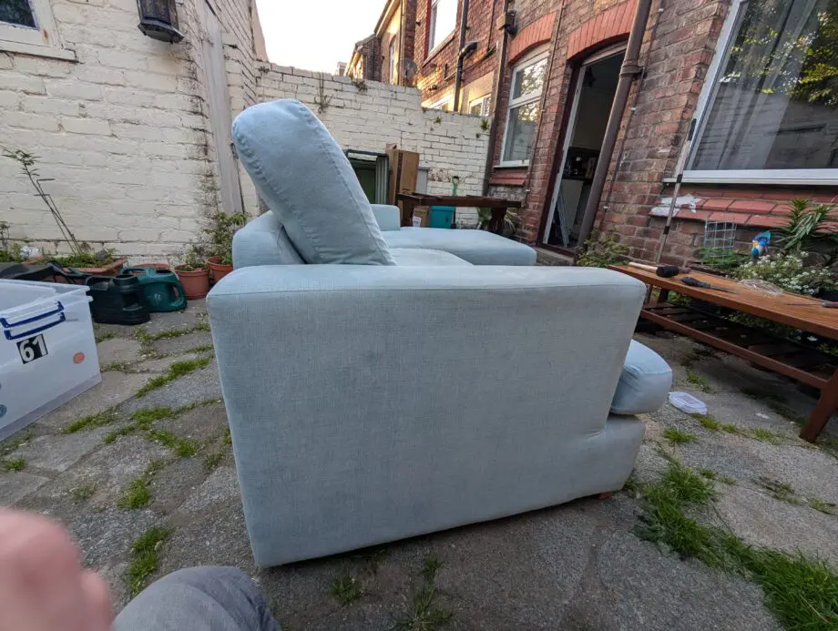 Four Seater Corner Sofa - Light Blue