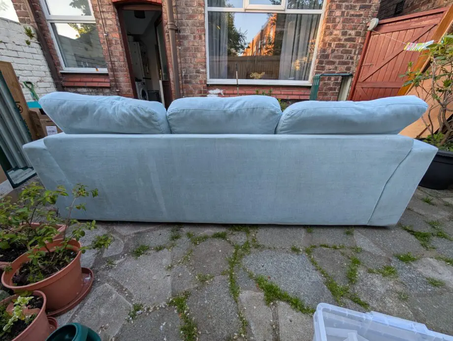 Four Seater Corner Sofa - Light Blue