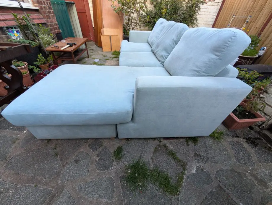 Four Seater Corner Sofa - Light Blue