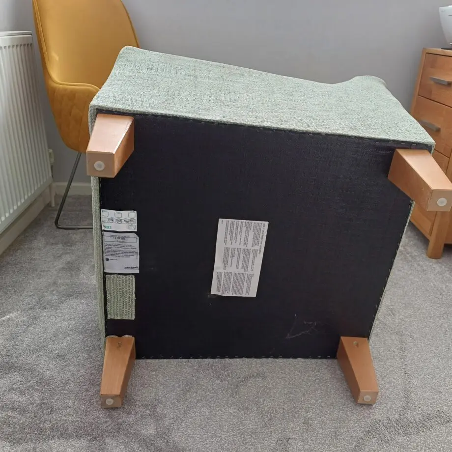 John Lewis single green chair