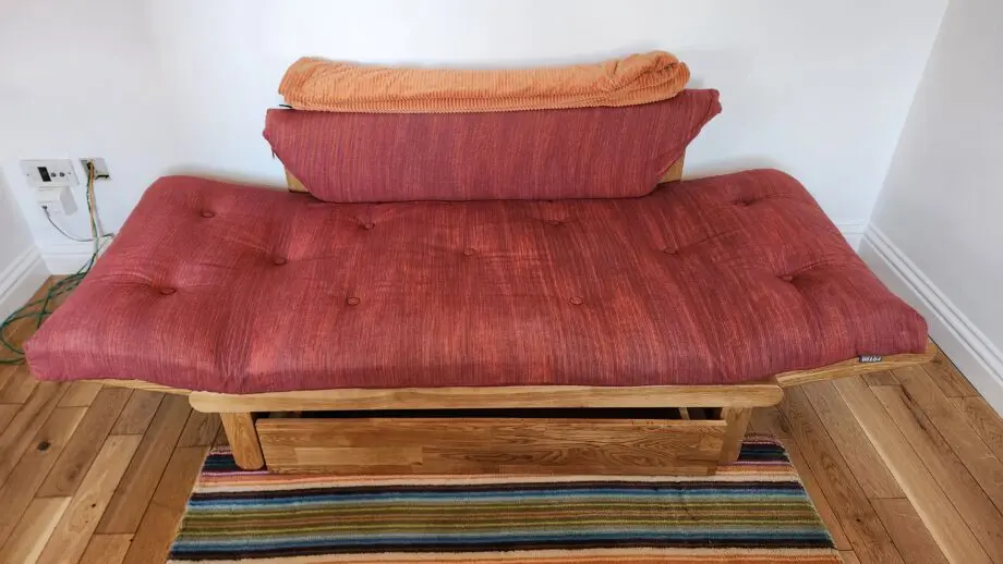 Futon Company solid oak 2 seater sofa bed