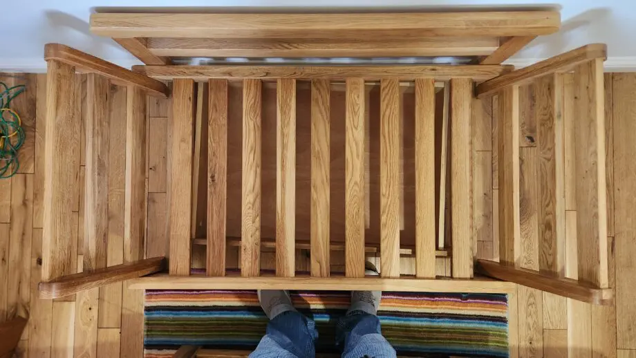 Futon Company solid oak 2 seater sofa bed