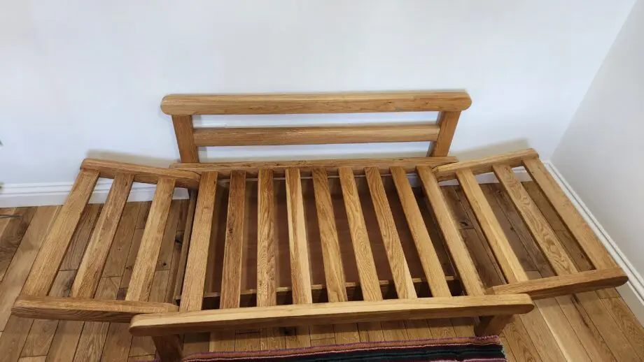 Futon Company solid oak 2 seater sofa bed