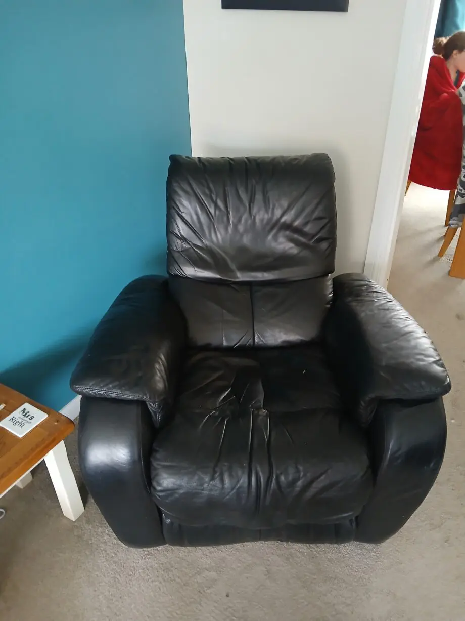 Dfs black 3 seater sofa plus arm chai