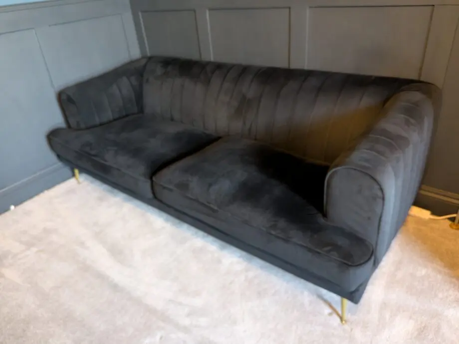 DFS Black Velvet Enchanted 4 seater sofa