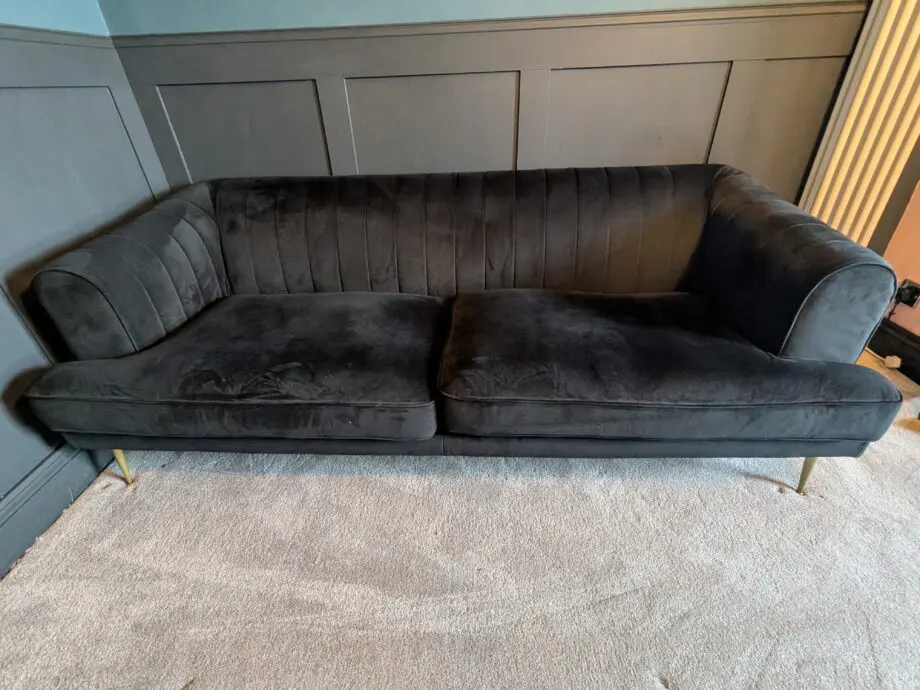 DFS Black Velvet Enchanted 4 seater sofa