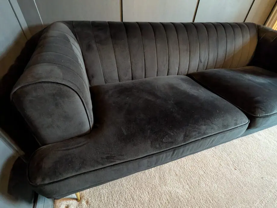 DFS Black Velvet Enchanted 4 seater sofa