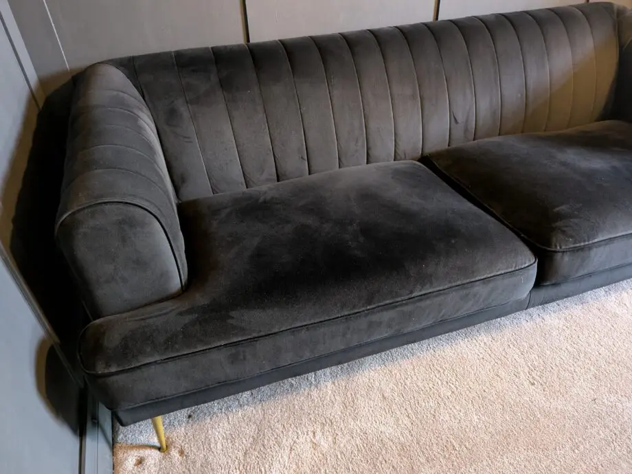 DFS Black Velvet Enchanted 4 seater sofa