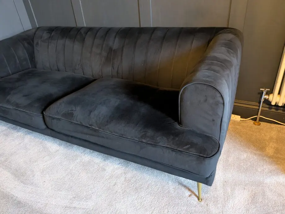 DFS Black Velvet Enchanted 4 seater sofa