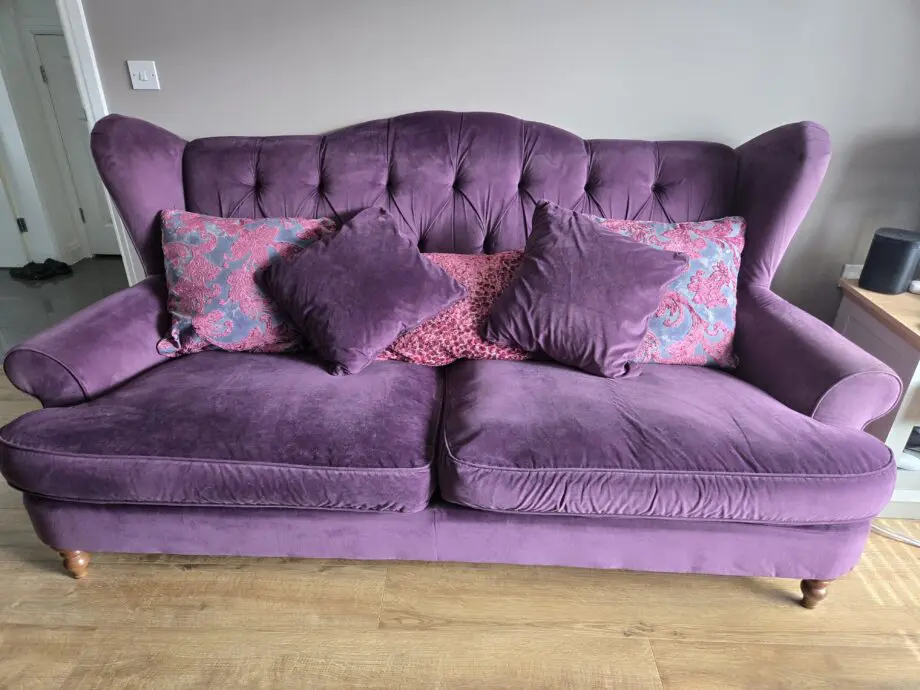 2 x Purple Sofology Liberte Sofas Mila Plum Mix Velvet