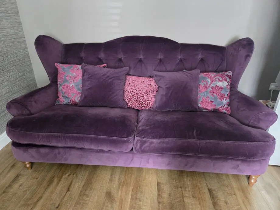 2 x Purple Sofology Liberte Sofas Mila Plum Mix Velvet