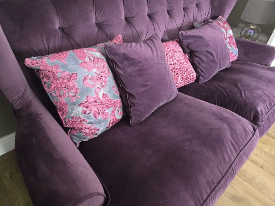 2 x Purple Sofology Liberte Sofas Mila Plum Mix Velvet