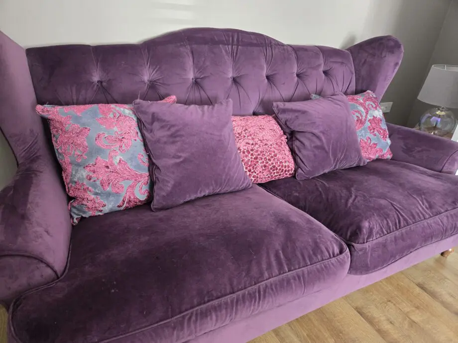 2 x Purple Sofology Liberte Sofas Mila Plum Mix Velvet