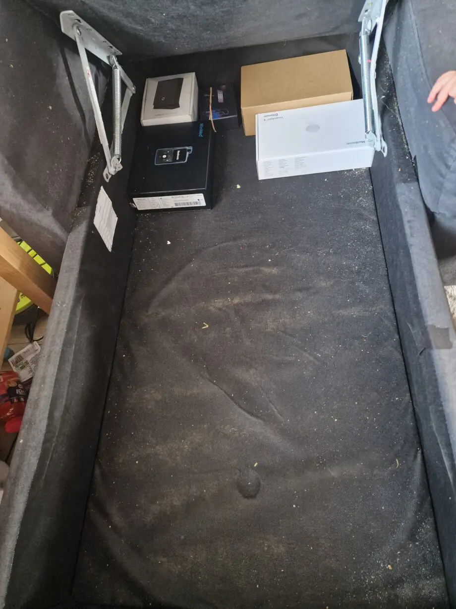 Charcoal corner sofa, left hand side