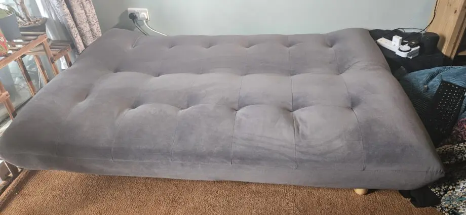 Habitat Kota 3 Seater Velvet Clic Clac Sofa Bed - Grey
