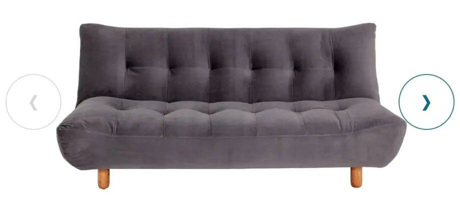 Habitat Kota 3 Seater Velvet Clic Clac Sofa Bed - Grey