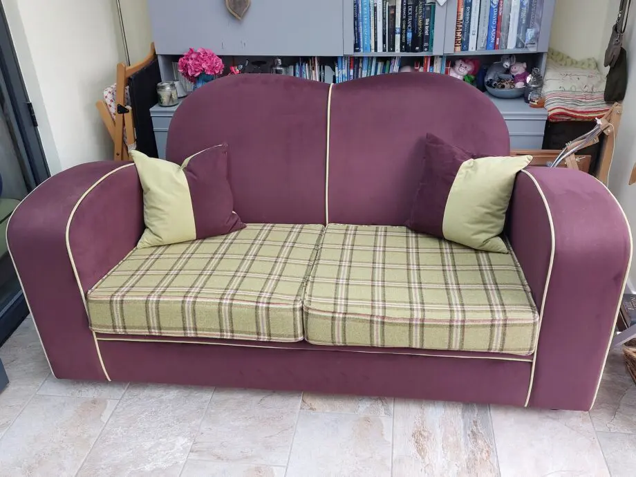 A pair of Scandecor, art deco style sofas
