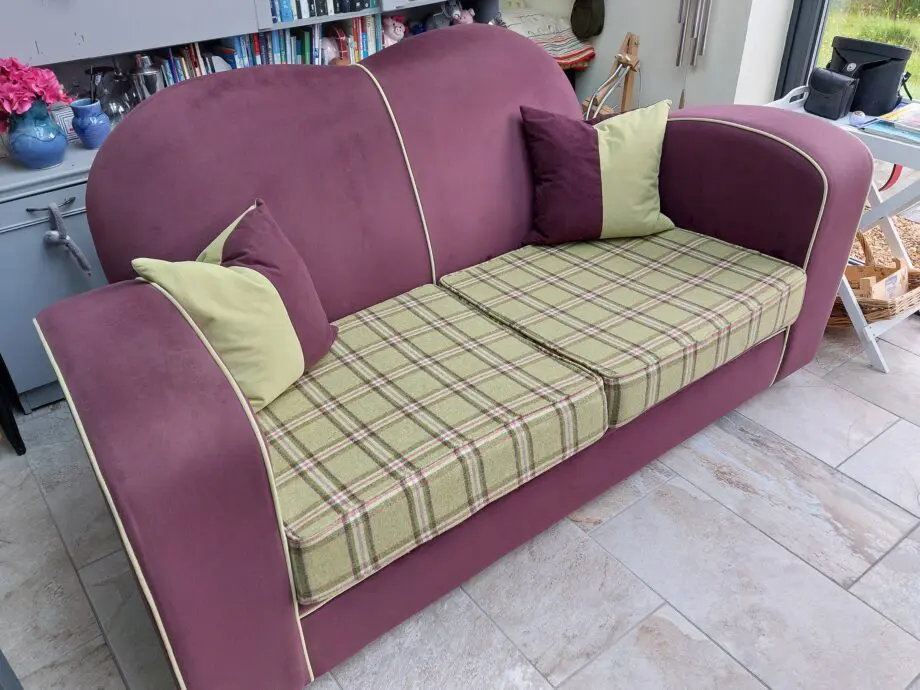 A pair of Scandecor, art deco style sofas