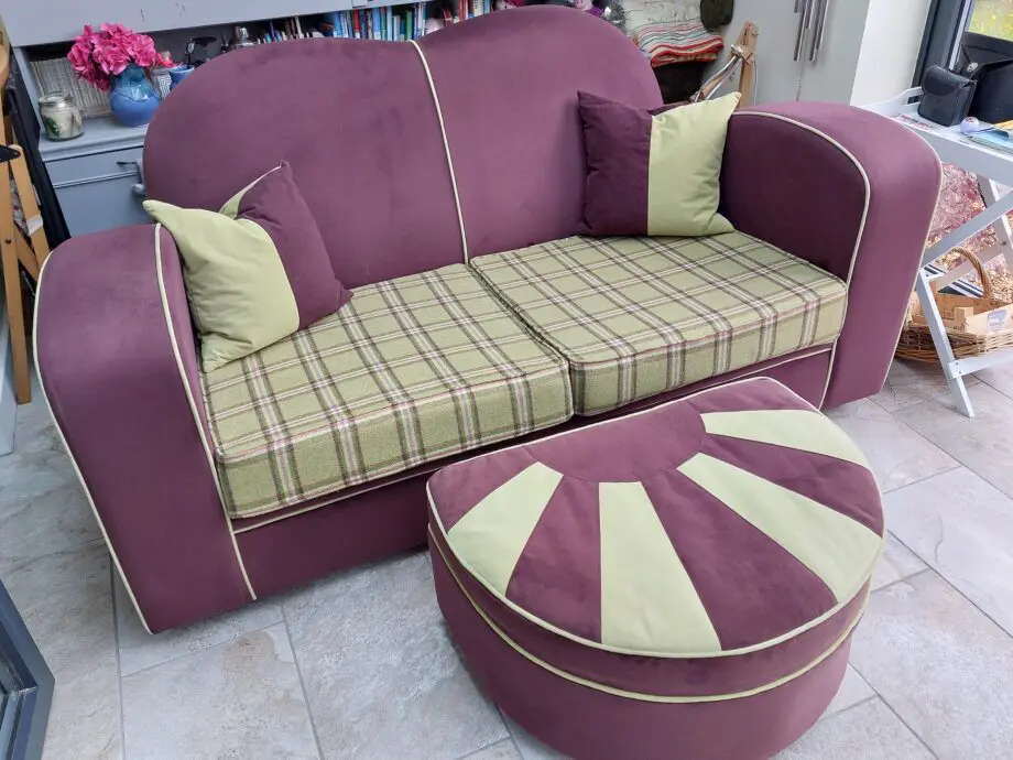 A pair of Scandecor, art deco style sofas