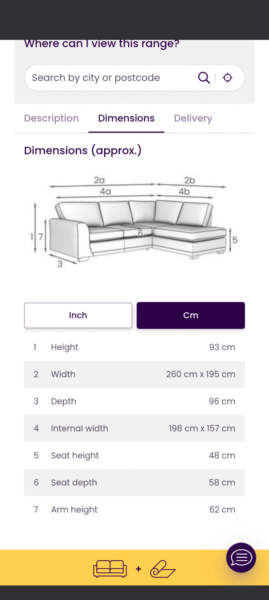 Large 4 seater corner sofa