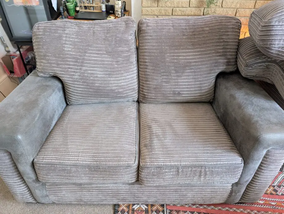2 x Grey Double Seater Sofas – Very Comfortable & Supportive