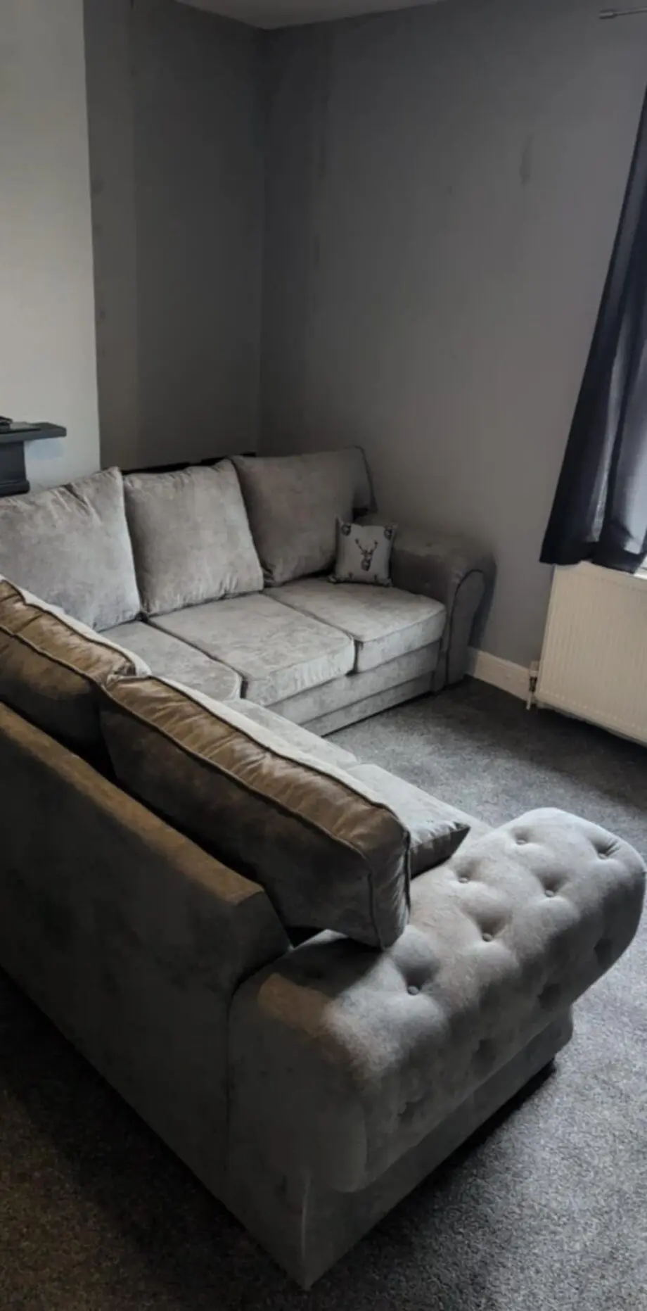 Grey Verona 2c2 corner sofa