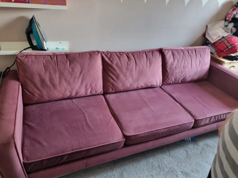 made for show home purple 4 seat sofa