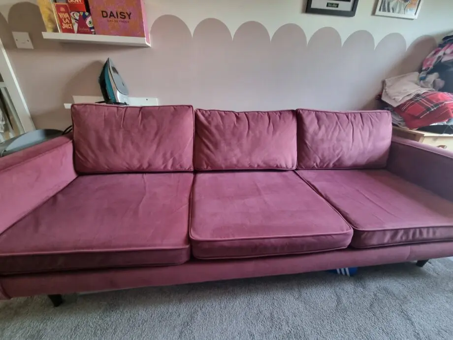 made for show home purple 4 seat sofa
