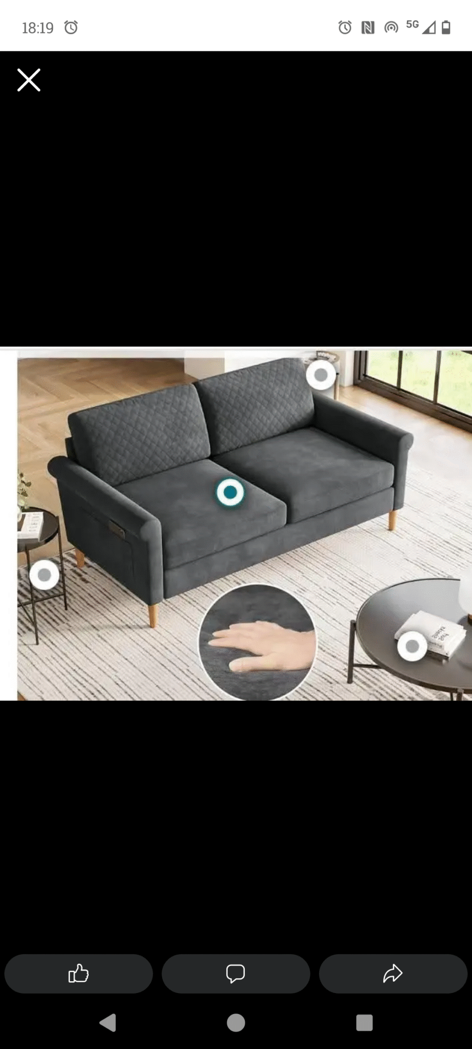 New two-seater sofa