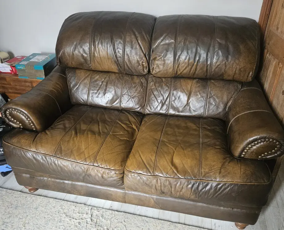 Leather 2 seater sofa