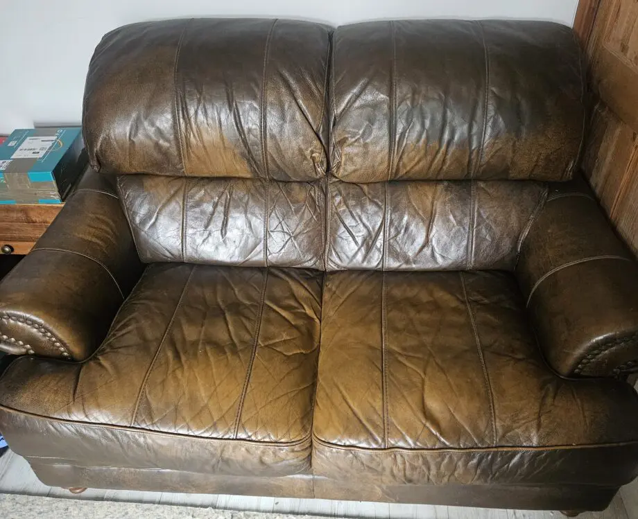 Leather 2 seater sofa