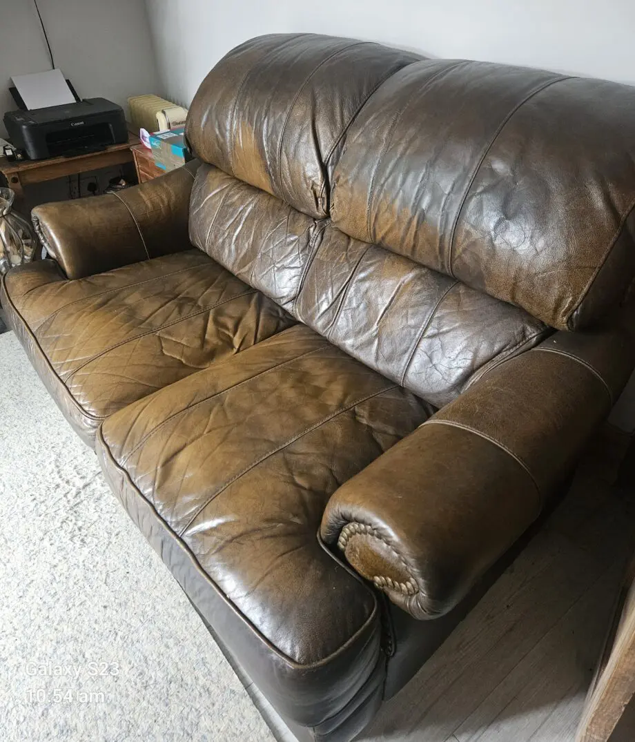 Leather 2 seater sofa
