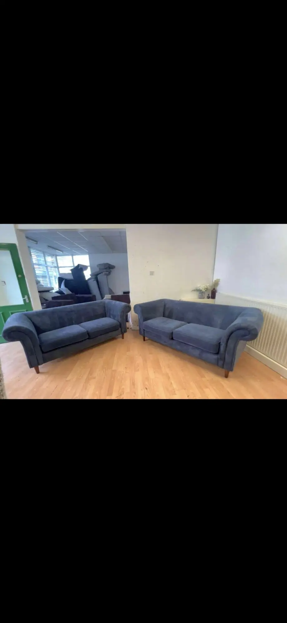Navy blue Laura Ashley Sofas Set £469 99