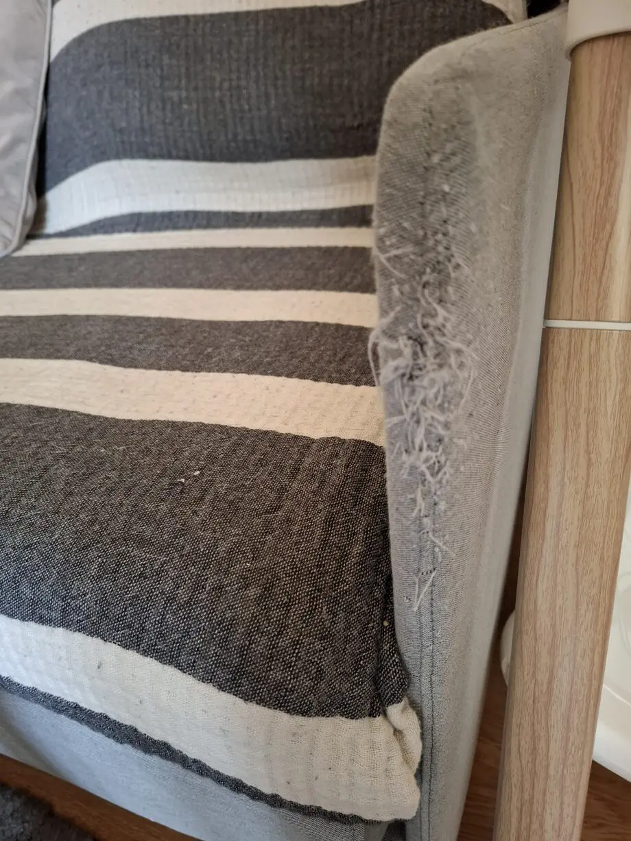 2 seat grey sofa bed Ikea