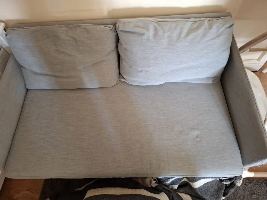 2 seat grey sofa bed Ikea