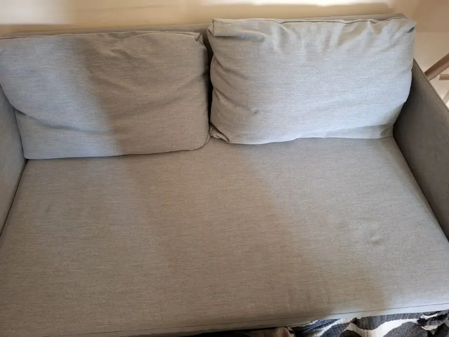 2 seat grey sofa bed Ikea