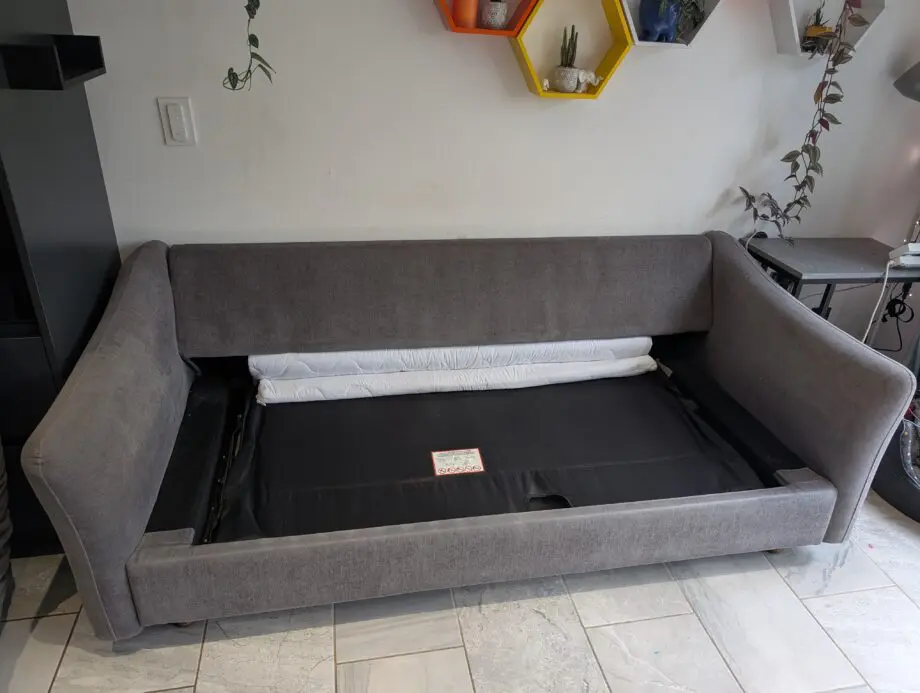 Snug The Rebel 3 Seater Sofa Bed - Mid Grey / Brown