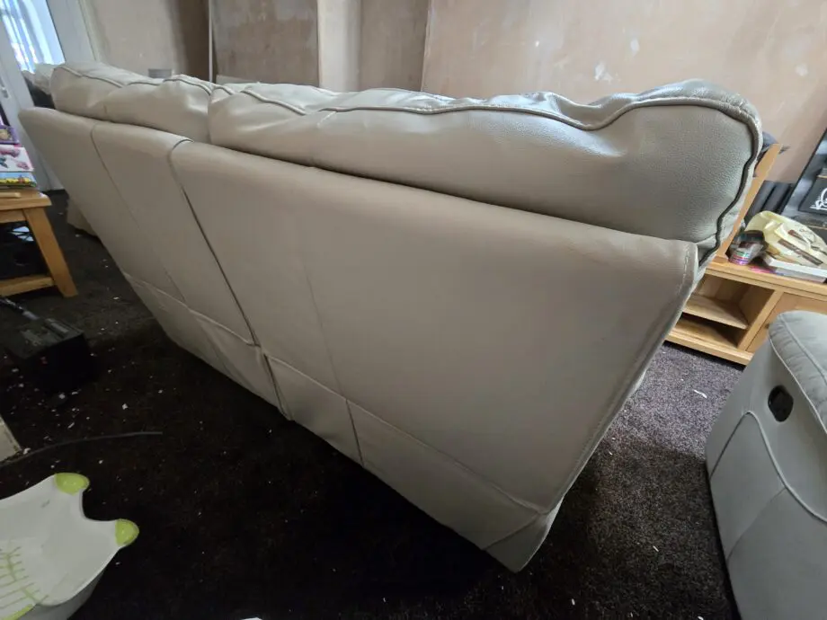 HARVEYS 3&2 Seater Grey Leather Recliner Sofas