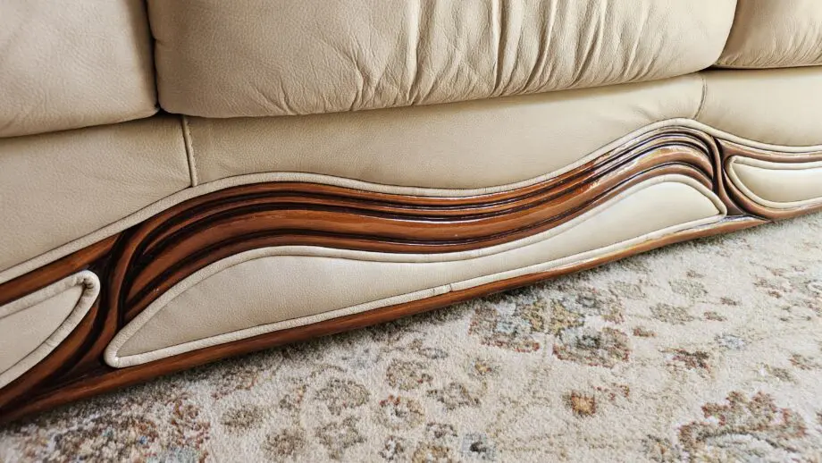 Vineys leather 3 seater sofa