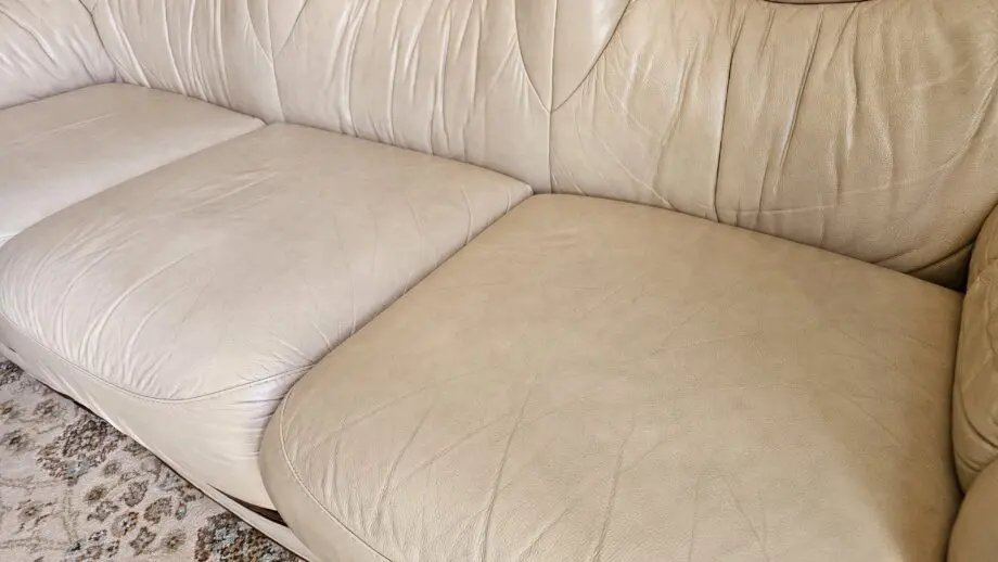 Vineys leather 3 seater sofa
