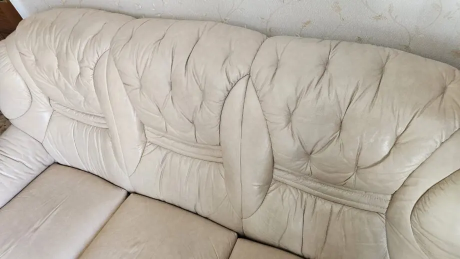 Vineys leather 3 seater sofa