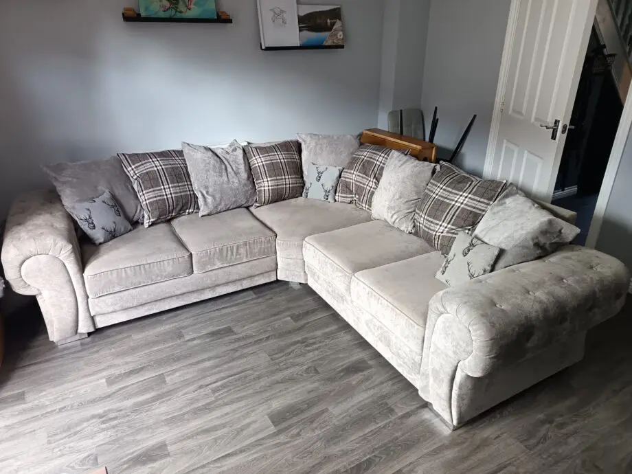 Verona grey corner sofa