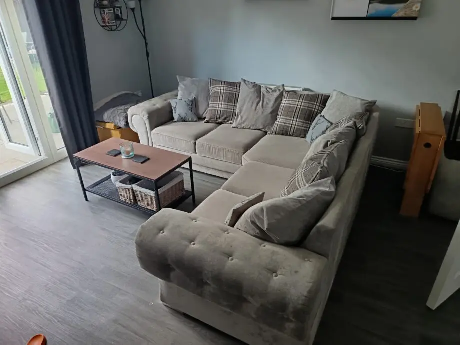 Verona grey corner sofa
