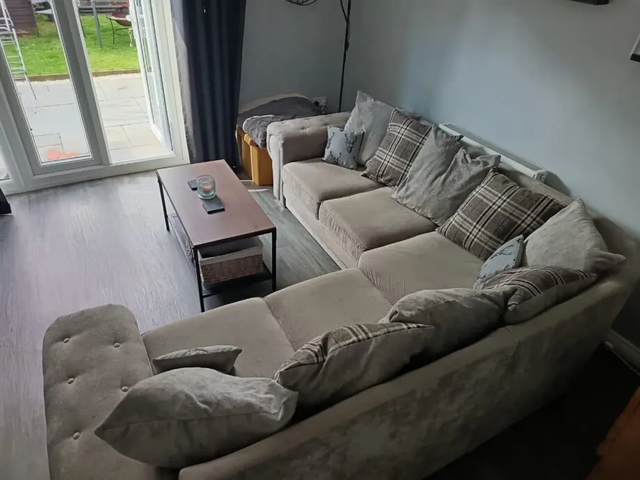 Verona grey corner sofa