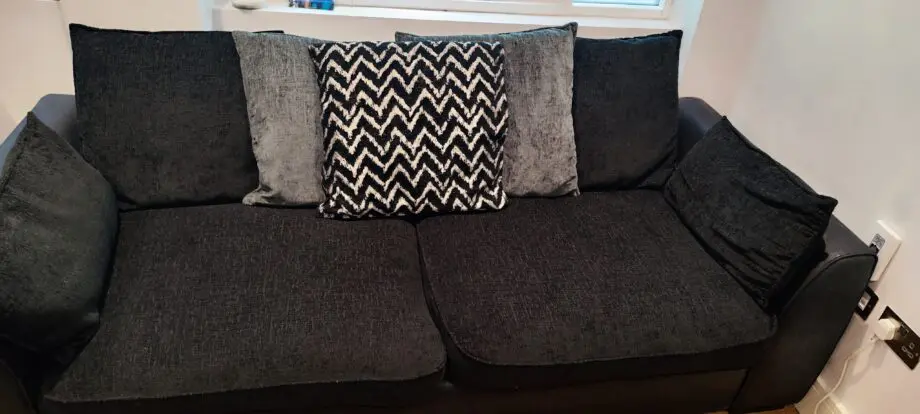 DFS Black and Charcoal 4 seater sofa
