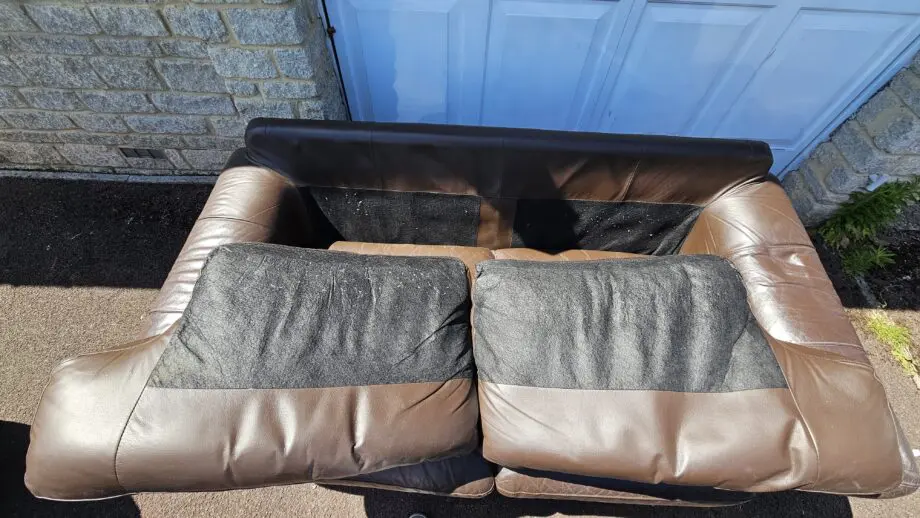 2 Seater Large Brown Leather Sofa
